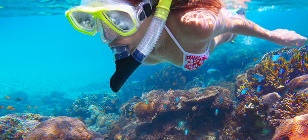 Woman snorkeling