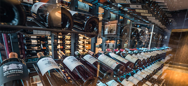 bottles of wine in cellar